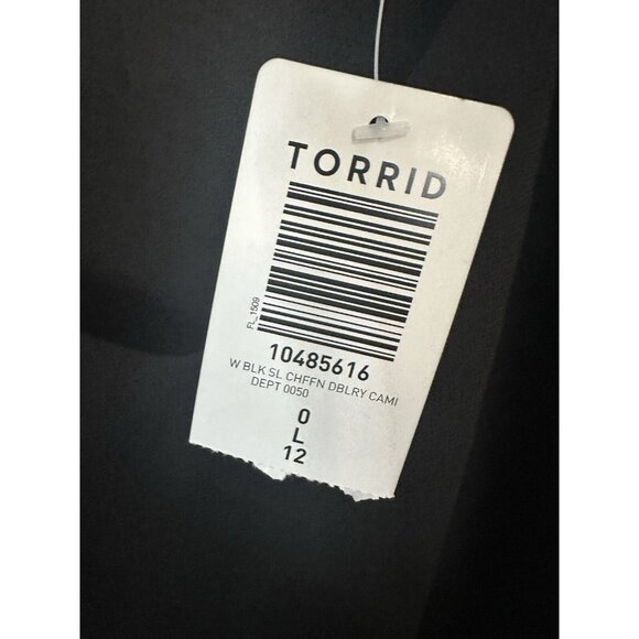 Torrid Black Sleeveless Chiffon Cami Tank Top Shirt Size Large (0) - Picture 2 of 7